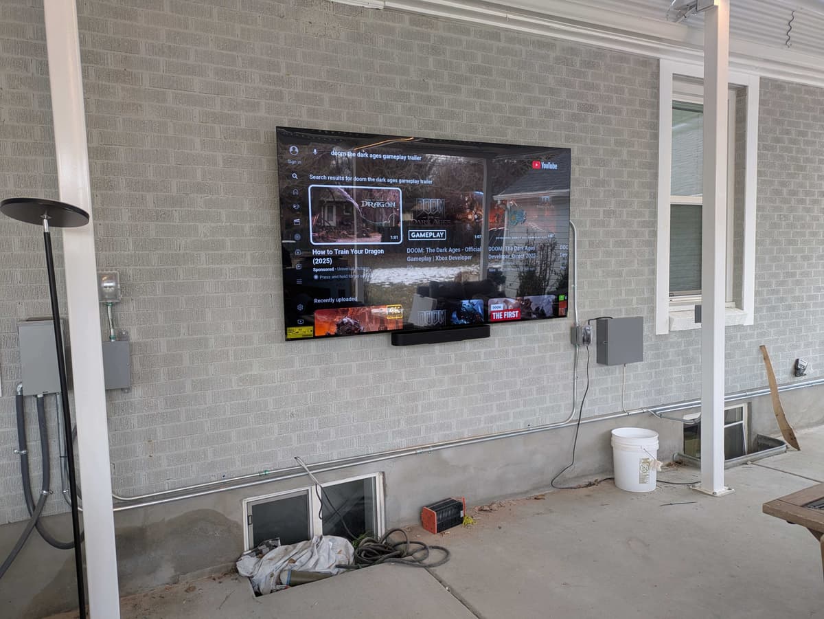 Outdoor TV Mount Installation